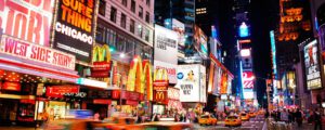 New York City- Broadway at night